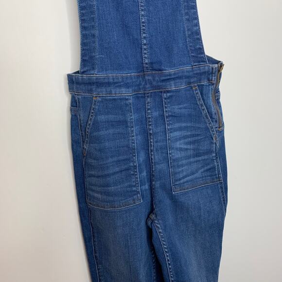 Madewell Skinny Bib Overalls in Santiago Wash Stretch Womens XS - Picture 10 of 14